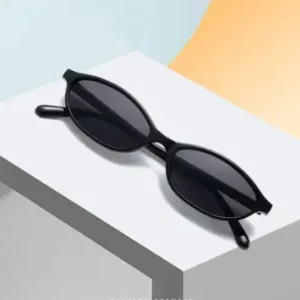 Casual Plastic Retro Oval Cat Eye Trendy Small Narrow Outdoor sports Designer Sunglasses