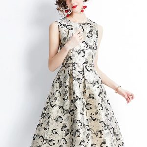 A-Line Sleeveless Designer Cocktail Vintage Party Dress