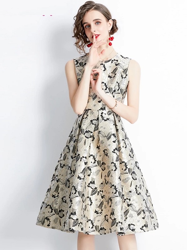 A-Line Sleeveless Designer Cocktail Vintage Party Dress - Image 2