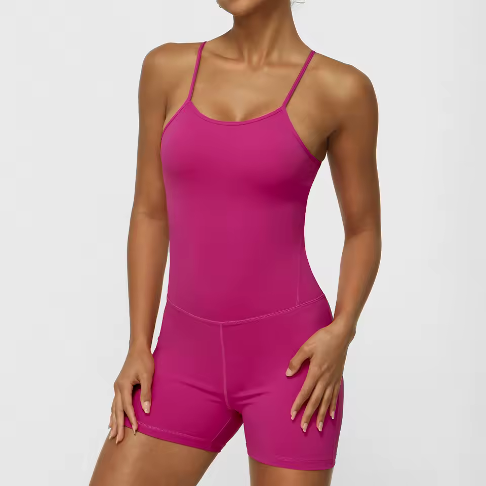 Backless Set Fitness Bodysuit Sports Siamese Sportswear Workout Jumpsuit One-piece Playsuit Yoga Suit