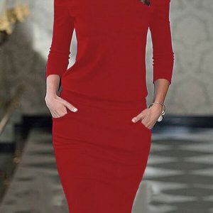 Bodycon Dress Off Shoulder Work Dress