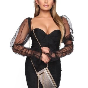 Bodycon Dresses Queen Anne Neck Sexy Midi Pencil Dress