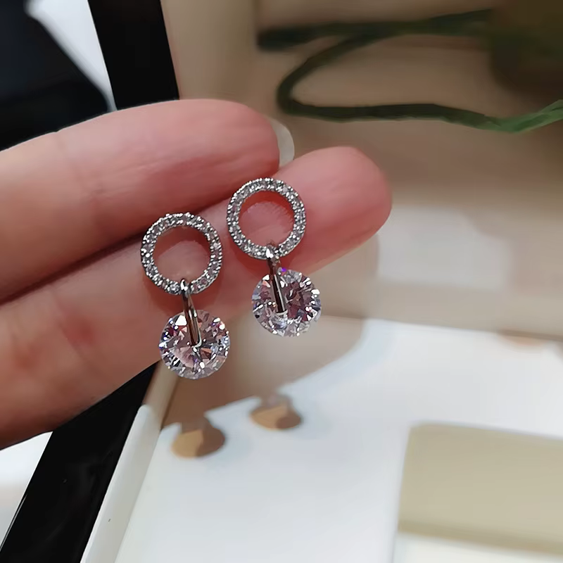 Brilliant Cubic Zirconia Simple Stylish Delicate Earring