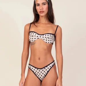 Casual Cute Polka Dot Print High Waist Two Piece Bikini Sets