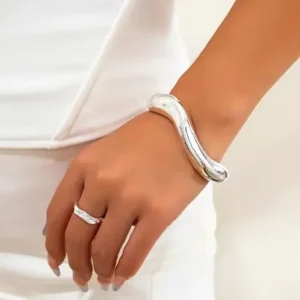 Casual Exaggerated Chunky Heavy Metal Big Torques Bracelet