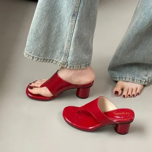 Casual Round Heel Flip Flops Slides Slippers Sandals