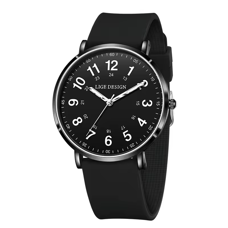 Casual Silicone Shock Resistant Big Dial Quartz Watches