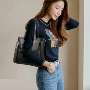 Casual Soft Leather Interior Slot Pocket Large Shopper Crossbody Messenger Bag