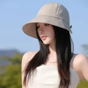 Casual Trendy UV Protection Sunscreen Face Covering Large Brim Bucket Hat