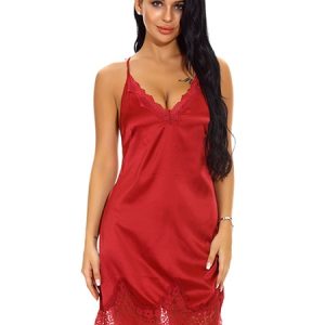 Chemise Polyester T-back Jumper 2 Piece Set Sexy Lingerie