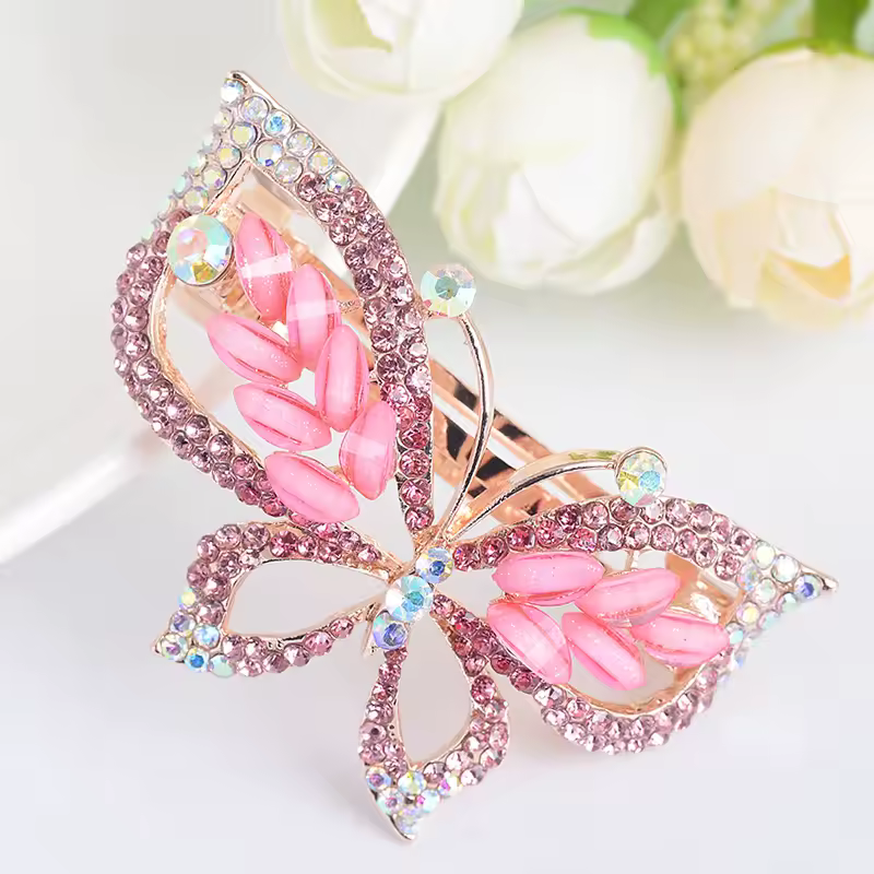 Crystal Metal Hair Ornaments Rhinestone Hairwear Hairpin Clips