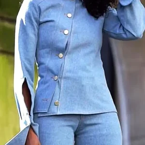 Elegant Lapel Collar Long Sleeve Slanted Single-breasted Shirt Top