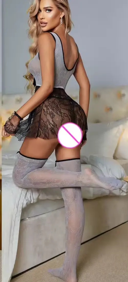 Erotic Lingerie Sets Open Crotch Fishnet Garter Erotic Lace Underwear Bodysuit - Image 2