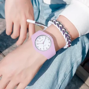 Fashion Simple Luxury Quartz Silicon Waterproof Wristwatch Watch