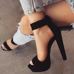 High Heels – Woven Effect Open Style