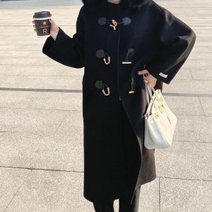Horn Buckle Double-sided Wool Outerwear