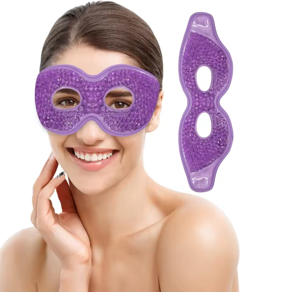 Reusable Ice Pack for Eyes Hot Cold Compress Gel Eye Mask with Eye Hole