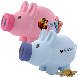 Priscilla Pink & Patrick Blue Pig Coin Savings Bank
