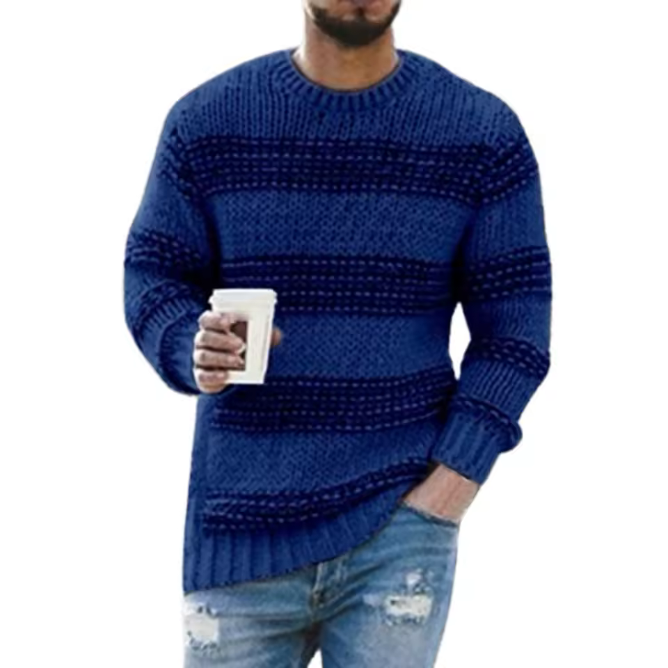 Lightweight O Neck Stretchy Knitted Pullover For Daily Wear Knitted Sweater
