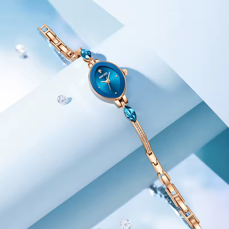 Luxury Diamonds Waterproof Slim Bracelet Clock Quartz Watch - Image 3