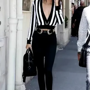 Retro Carved Design Leather Metal Double Buckle Waist Belt