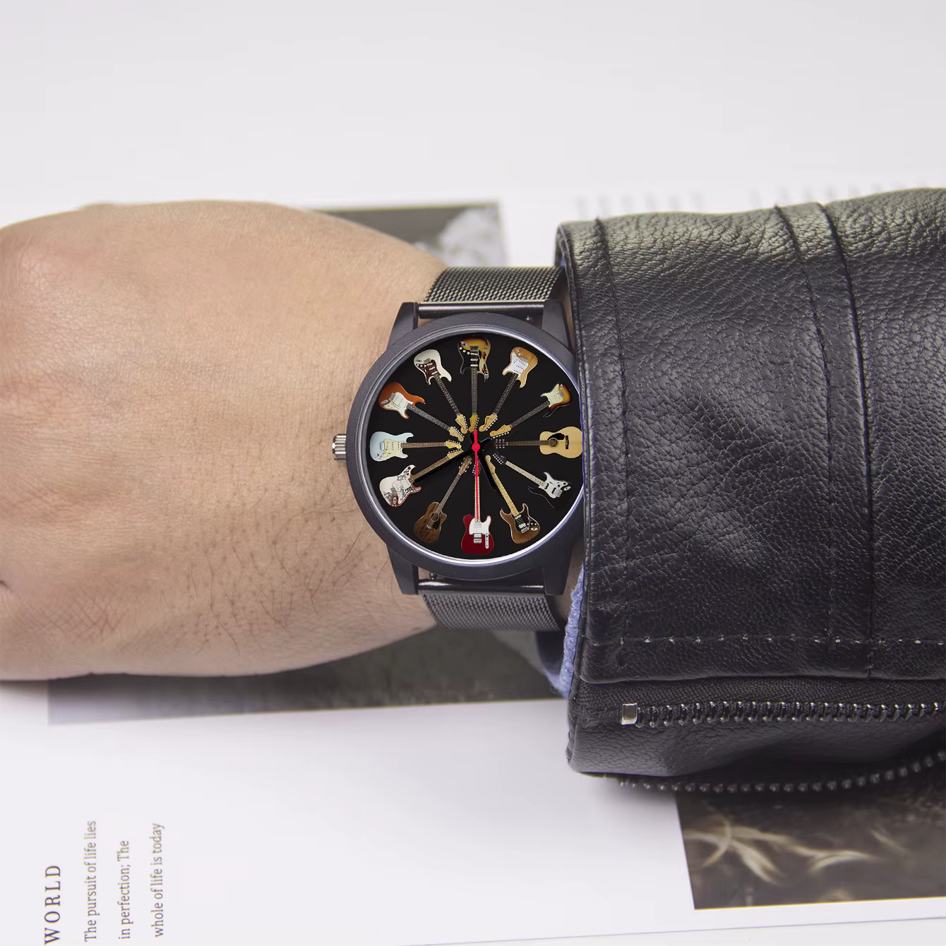 Musical Instrument Hand Clock Unique Silicone Watch