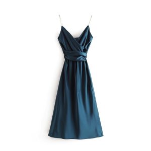 Sexy Long Party Waist Spaghetti Strap Dress