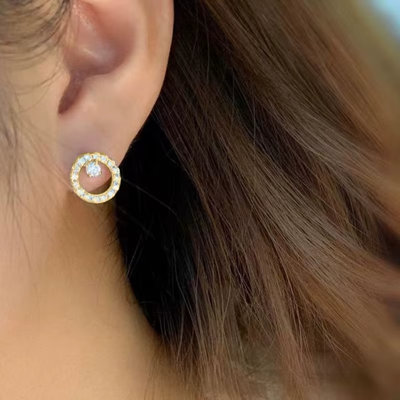 Simple Stylish Daily Wear Fashion Versatile Circle Stud Earrings