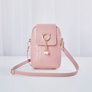 Tassel Cover-style Strap Solid PU Casual Shoulder Bag