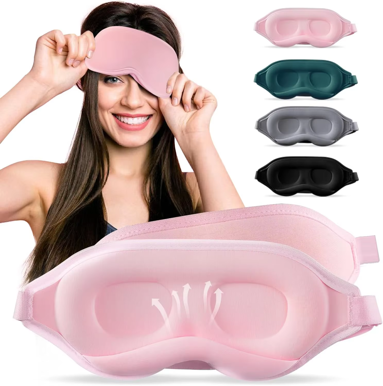 Trendy Soft Breathable Zero Eye Pressure 3D Sleeping Eye Mask