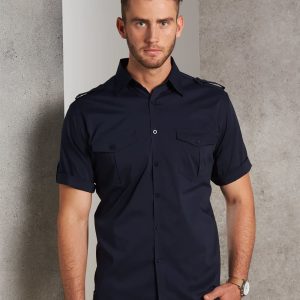 Military style short sleeve shirt