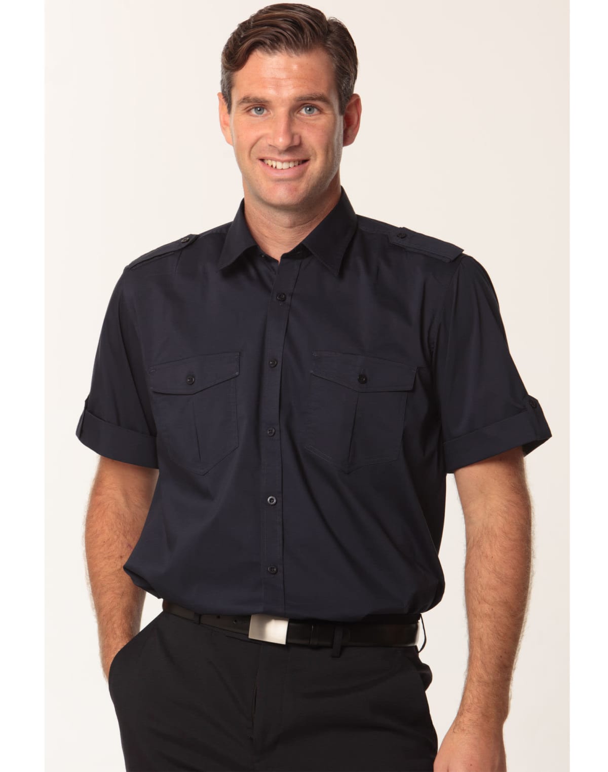 Military style short sleeve shirt - Image 3